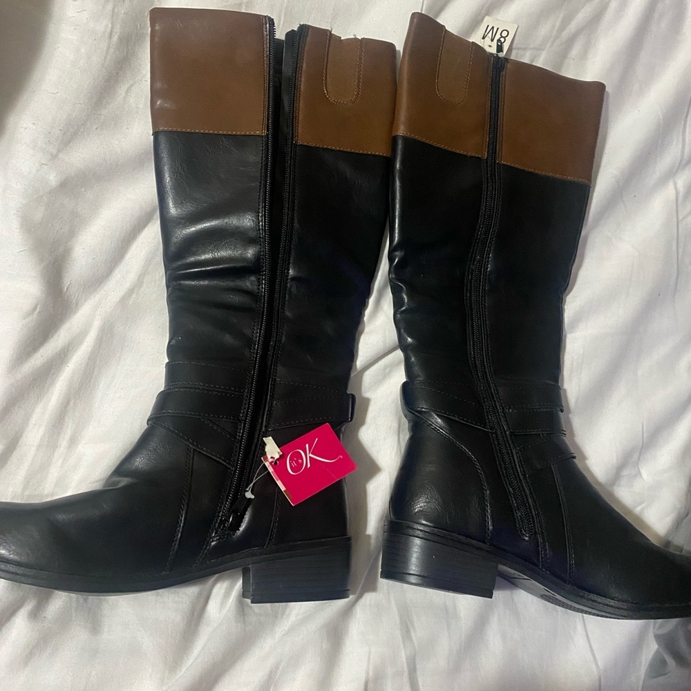 Ist Okey Boots Color Black and Brown Size 8M